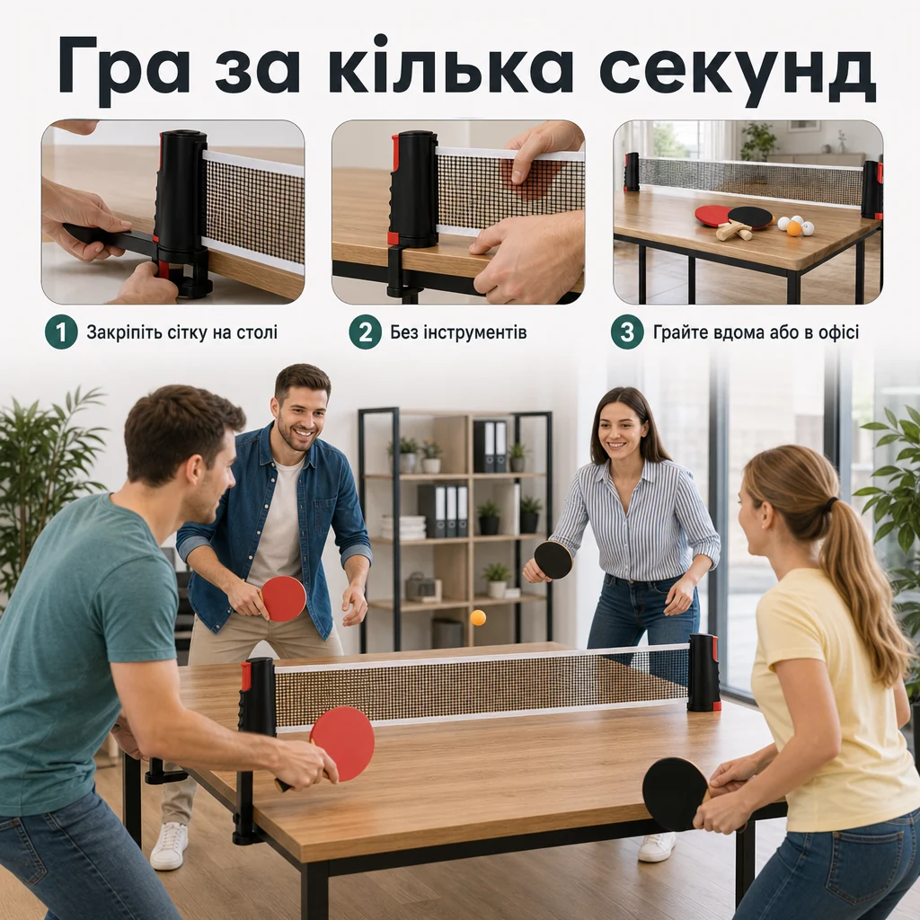 Набір для настільного тенісу — Товар у використанні