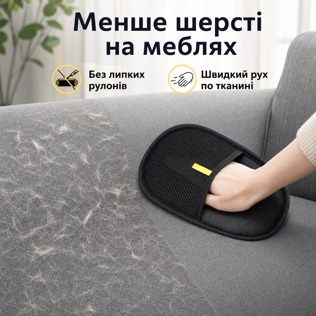Рукавичка для прибирання шерсті — зображення 3