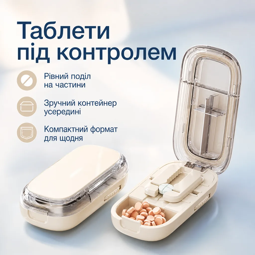 Портативний таблеторіз із контейнером