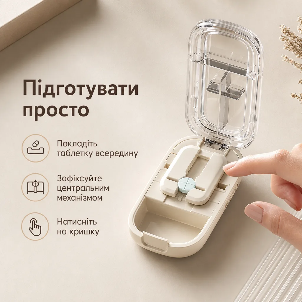 Портативний таблеторіз із контейнером — зображення 2
