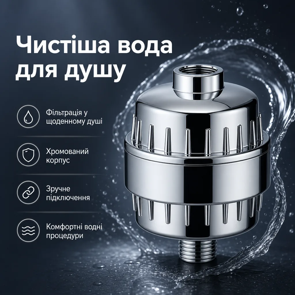Фільтр для душу — чистіша вода щодня